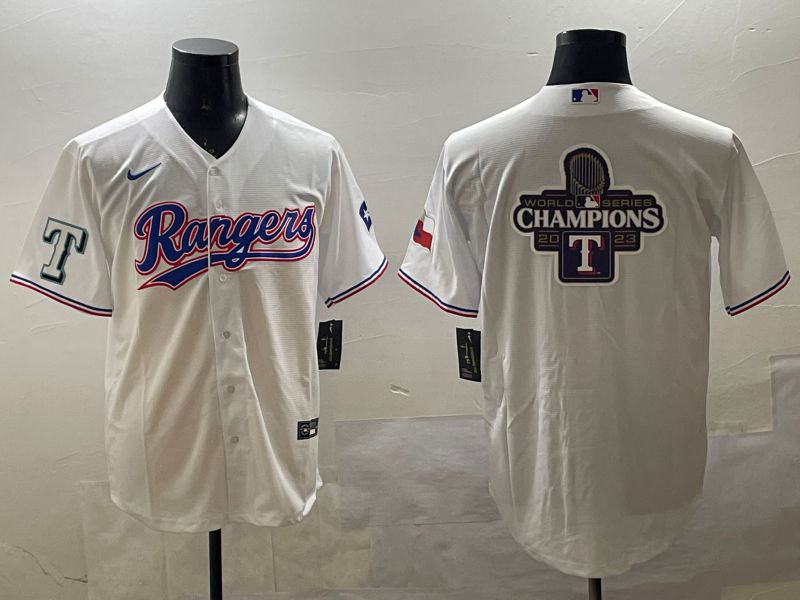 Men Texas Rangers Blank White Game 2025 Nike MLB Jersey style 14